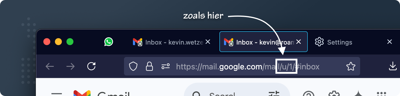 /u/1/ in Google Mail URL